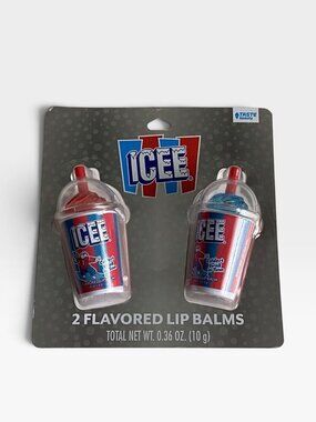 ICEE Flavored Lip Balm Duo 2‑Pack Mini ICEE cup design New in sealed packaging